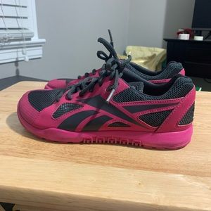 Reebok Women's CrossFit Low Drop U-form Cross Training Shoes Black & Pink Sz 7